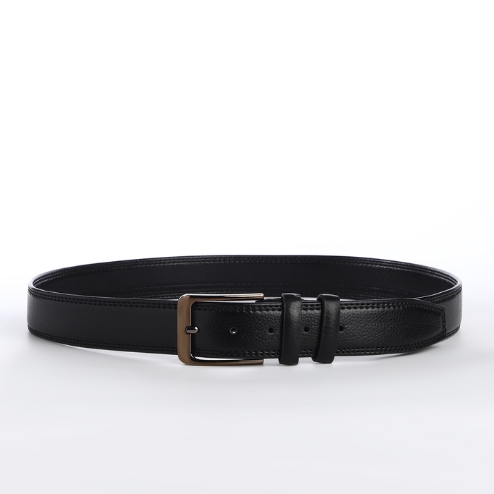 Ремень мужской, ширина 4 см, винт, пряжка металл, цвет чёрный Ремень мужской, ширина 4 см, винт, пряжка металл, цвет чёрный