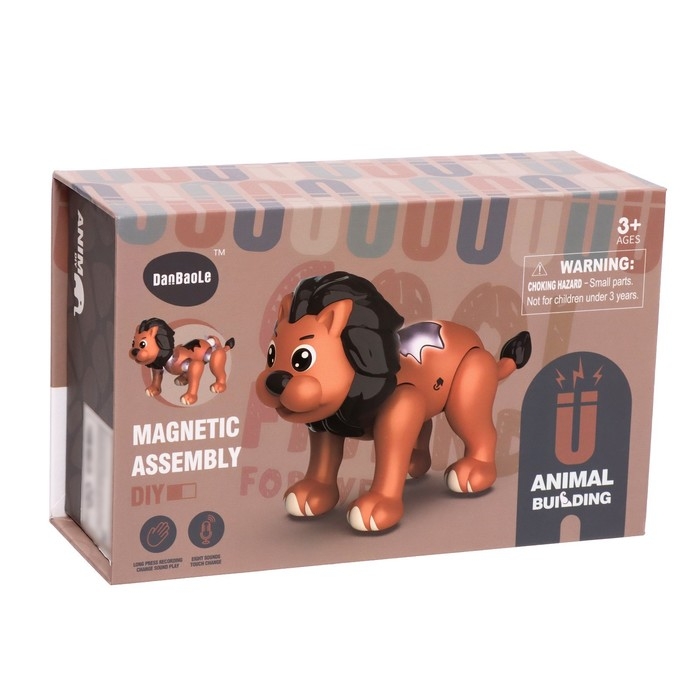 Конструктор магнитный «Лев», 7 деталей Конструктор магнитный «Лев», 7 деталей