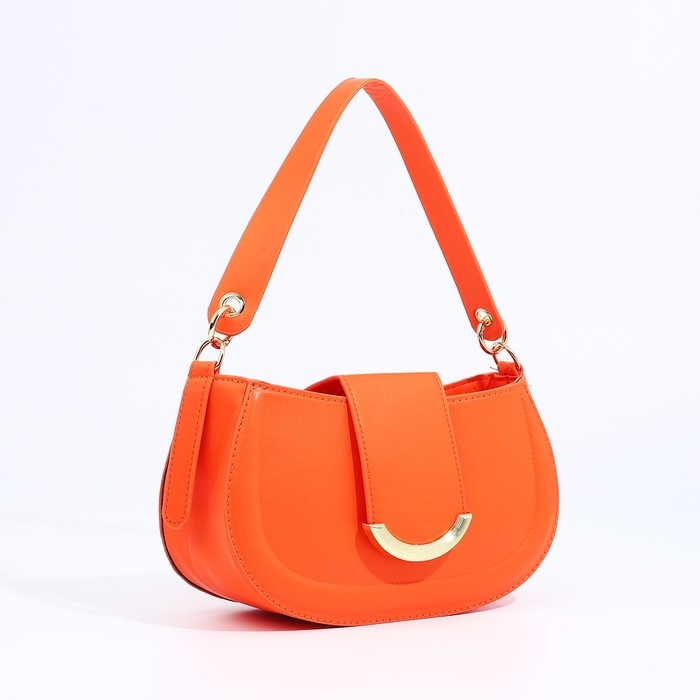 Сумка-багет на молнии, цвет оранжевый Сумка-багет на молнии, цвет оранжевый