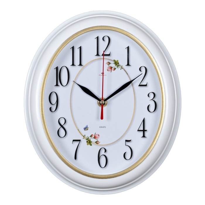 Часы настенные, интерьерные Часы настенные, интерьерные "Легкость", 22.5 х 26.5 см, корпус белый с золотом