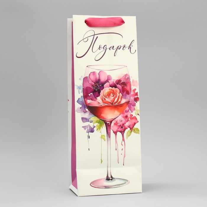 Пакет подарочный под бутылку, упаковка, «Бокал», 36 х 13 х 10 см Пакет подарочный под бутылку, упаковка, «Бокал», 36 х 13 х 10 см