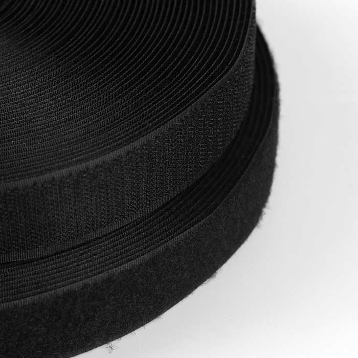 Липучка, 30 мм × 25 ± 1 м, цвет чёрный Липучка, 30 мм × 25 ± 1 м, цвет чёрный