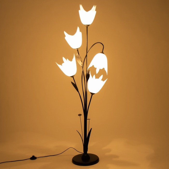 Торшер  Торшер "Аделла" 5хЕ27 15Вт белый h.145 см