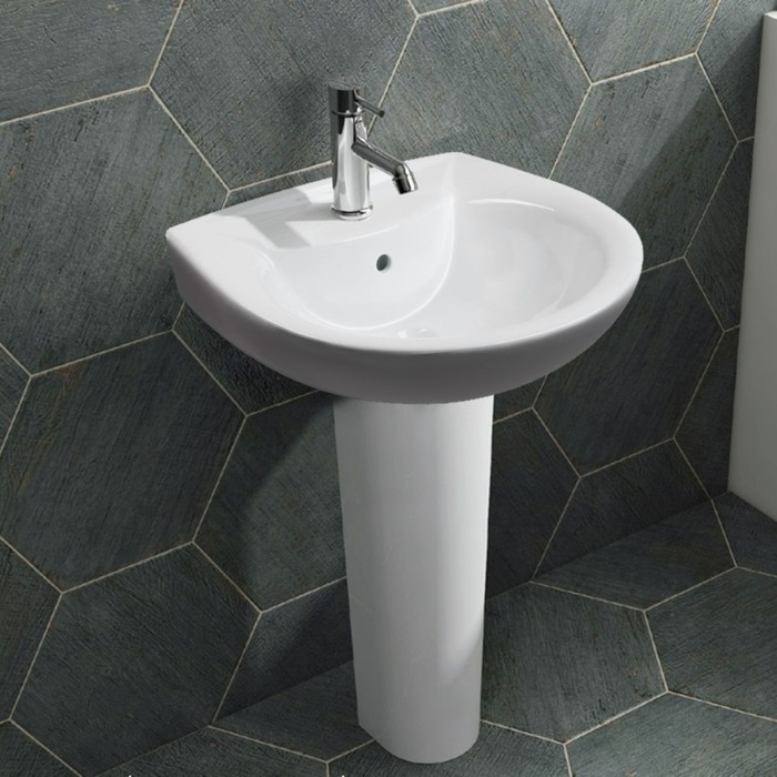 Умывальник ЛЗСФ Умывальник ЛЗСФ "Оптима", ширина 560 мм, с переливом, с отверстием под смеситель