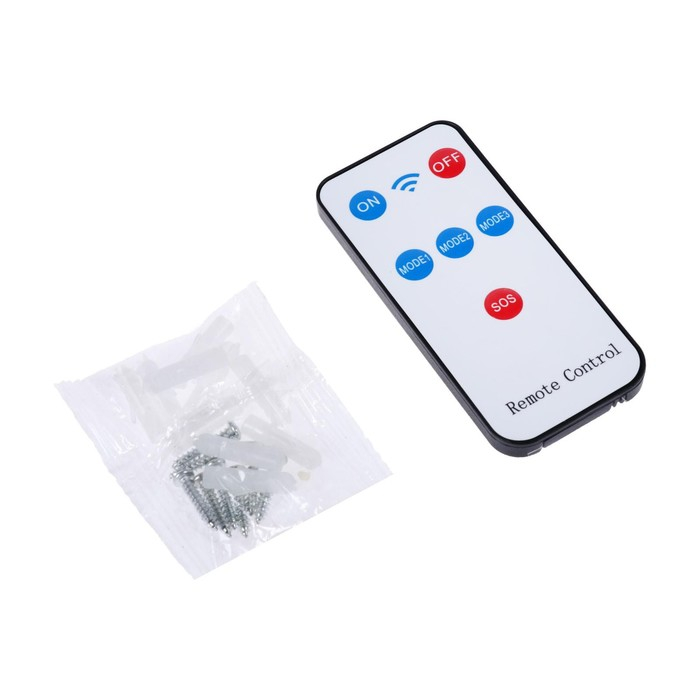 Светодиодный прожектор на солнечной батарее 18 Вт, выносная панель, пульт ДУ, 15 × 13 × 7 см, 6500К Светодиодный прожектор на солнечной батарее 18 Вт, выносная панель, пульт ДУ, 15 × 13 × 7 см, 6500К