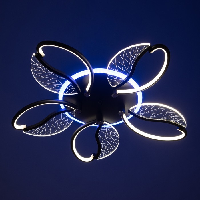 Люстра Люстра "Астрид" 5хLED 110Вт 3000-6000К RGB черный 65х65х8см