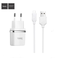 Сетевое зарядное устройство Hoco C11, USB - 1 А, кабель microUSB 1 м, белый