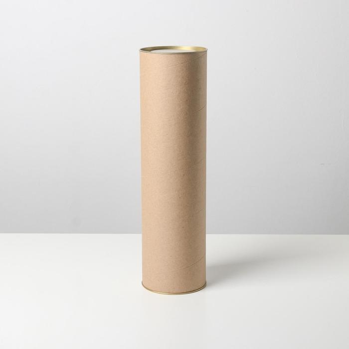 Тубус 92х340 мм (320 мм внутренняя высота),плотный картон, металлическая крышка Тубус 92х340 мм (320 мм внутренняя высота),плотный картон, металлическая крышка