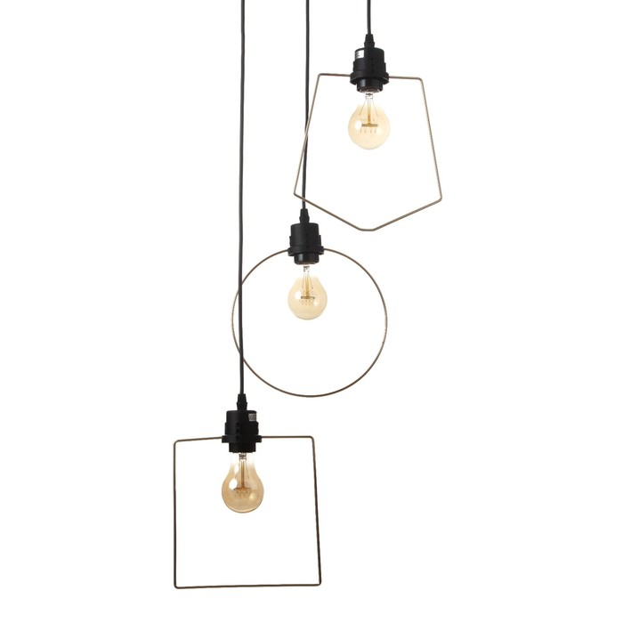 Светильник ЭкономСвет Светильник ЭкономСвет "Фиори" 3x40Вт E27 черный-золото 42х42х78 см.