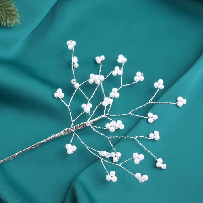 Декор  Декор "Хрустальная сказка" 17 см, жемчужинки белые