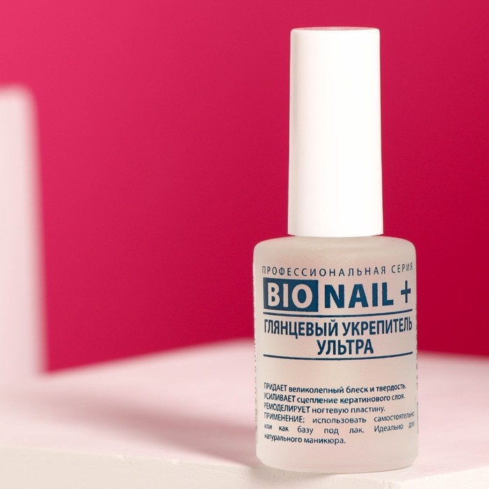 Глянцевый укрепитель для ногтей DIA D`ORO BIO Nail+  Глянцевый укрепитель для ногтей DIA D`ORO BIO Nail+ "Ультра", 11 мл
