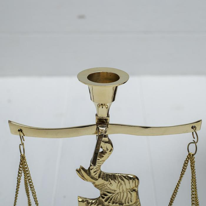 Подсвечник "Слон с чашей весов" 6,5х6,5х19 см