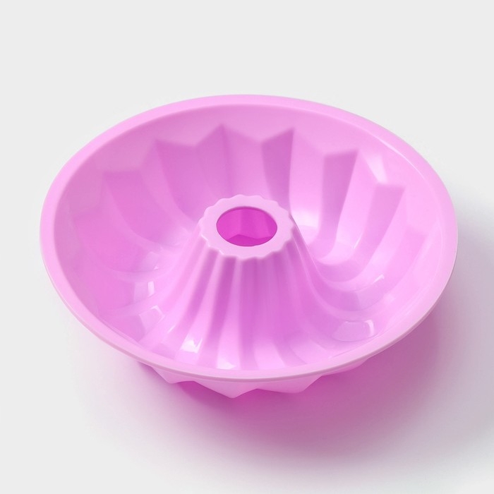 Форма для выпечки Доляна «Немецкий кекс. Заварное», силикон, 21,5×5 см, цвет розовый Форма для выпечки Доляна «Немецкий кекс. Заварное», силикон, 21,5×5 см, цвет розовый