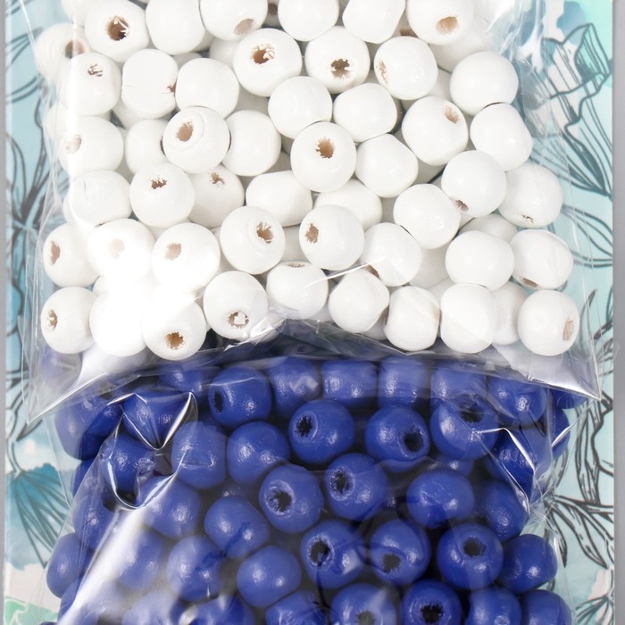 Набор бусины для творчества дерево Набор бусины для творчества дерево "Патриот" d-0,8 см, 3 цвета х 20 гр