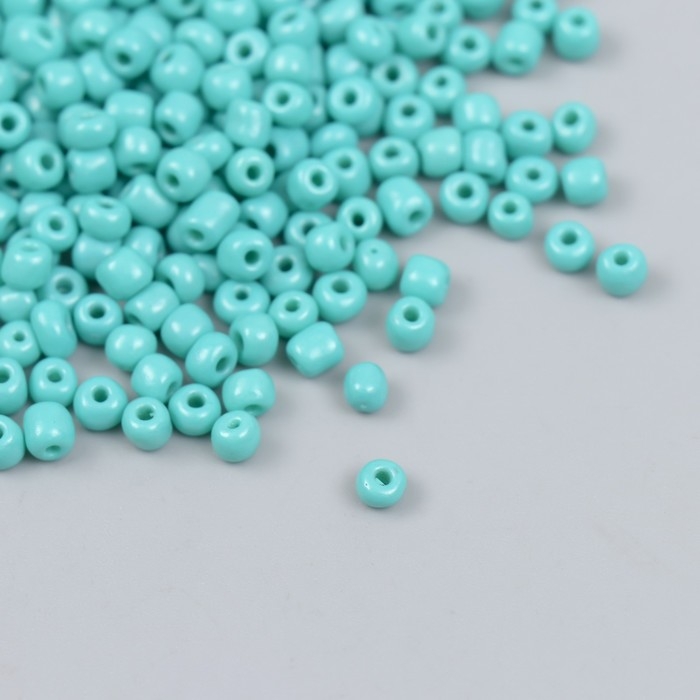 Бисер стекло 6/0  Бисер стекло 6/0 "Бирюзовый" яркий 450 гр
