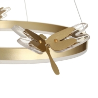 Люстра "Стрекоза" LED 48Вт 3000-6000К золото 52х52х80 см BayerLux