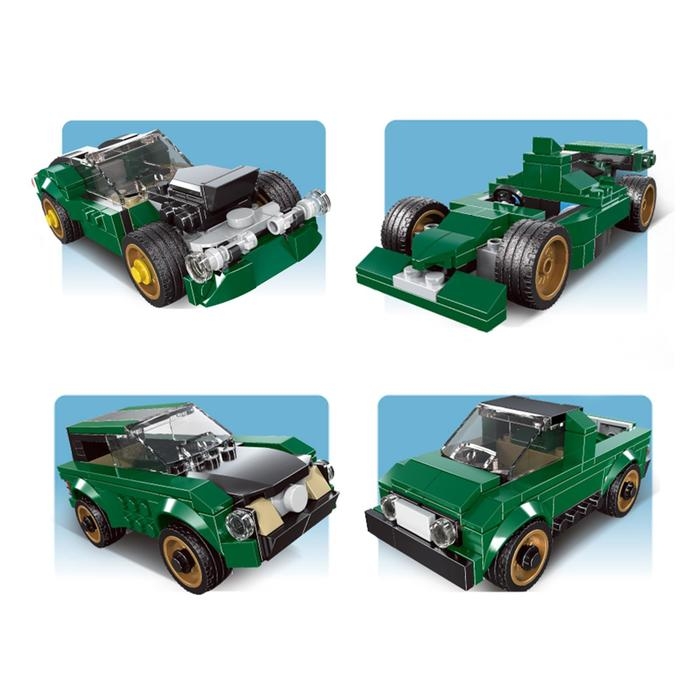 Конструктор блочный «Спорткар»,195 деталей, 10 вариантов сборки Конструктор блочный «Спорткар»,195 деталей, 10 вариантов сборки