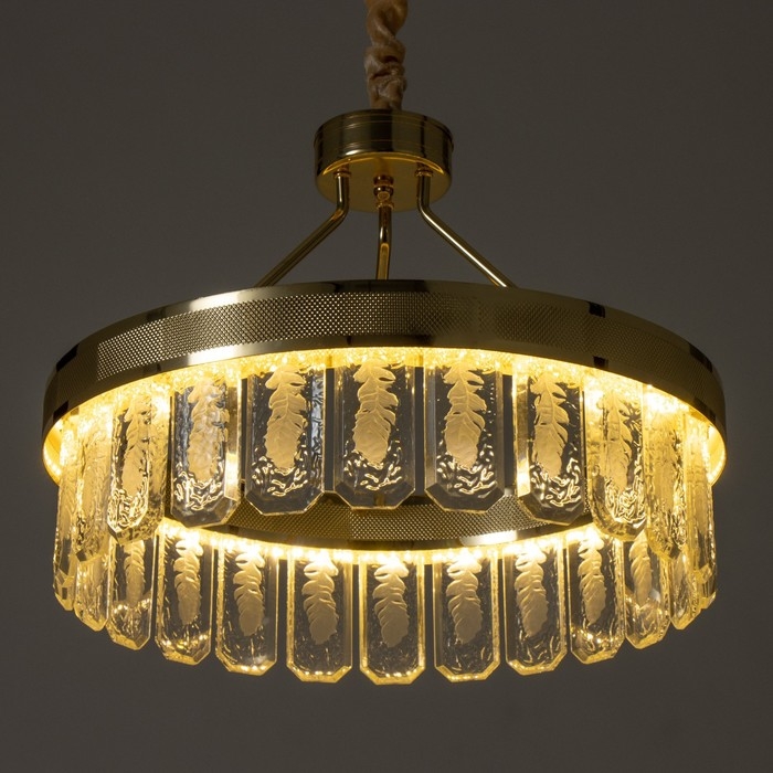 Люстра Люстра "Олиен" LED 60Вт 3 режима золото 46,5х46,5х30 см BayerLux