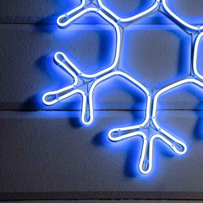Неоновая фигура «Снежинка», 40 см, 360 LED, 220 В, свечение синее