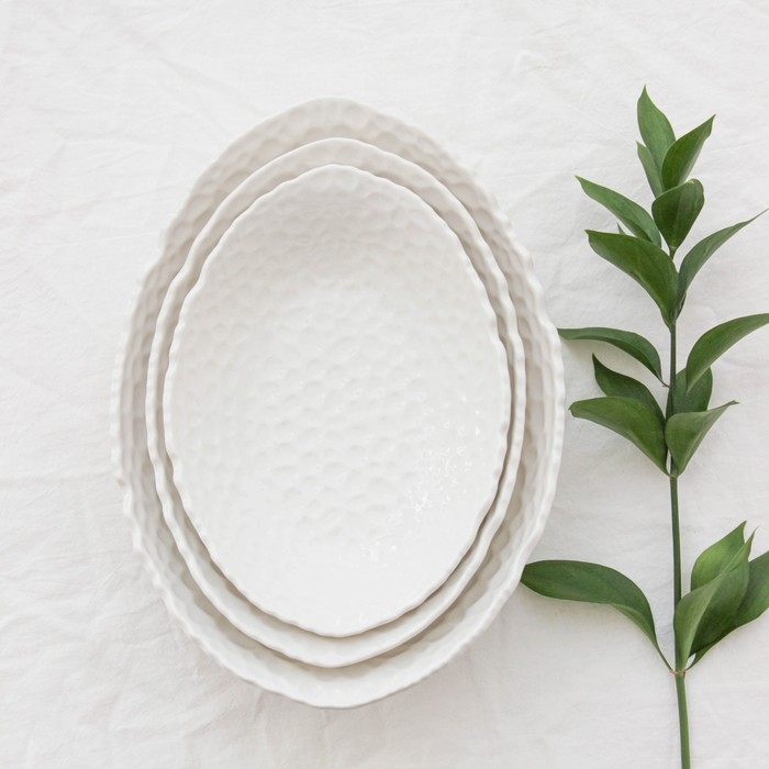 Блюдо керамическое овальное «Воздушность», 400 мл, цвет белый Блюдо керамическое овальное «Воздушность», 400 мл, цвет белый