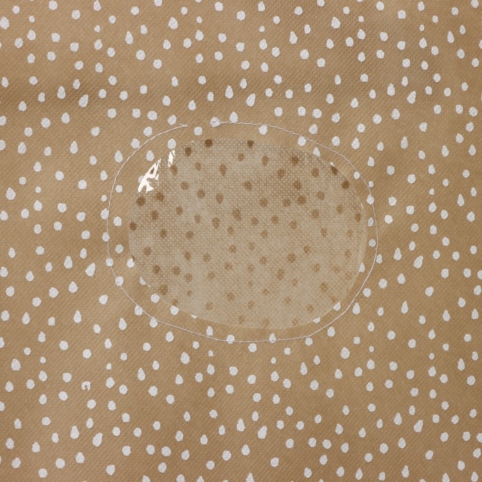 Чехол для одежды Доляна Points, ПВХ окно, 60×90 см, цвет бежевый Чехол для одежды Доляна Points, ПВХ окно, 60×90 см, цвет бежевый