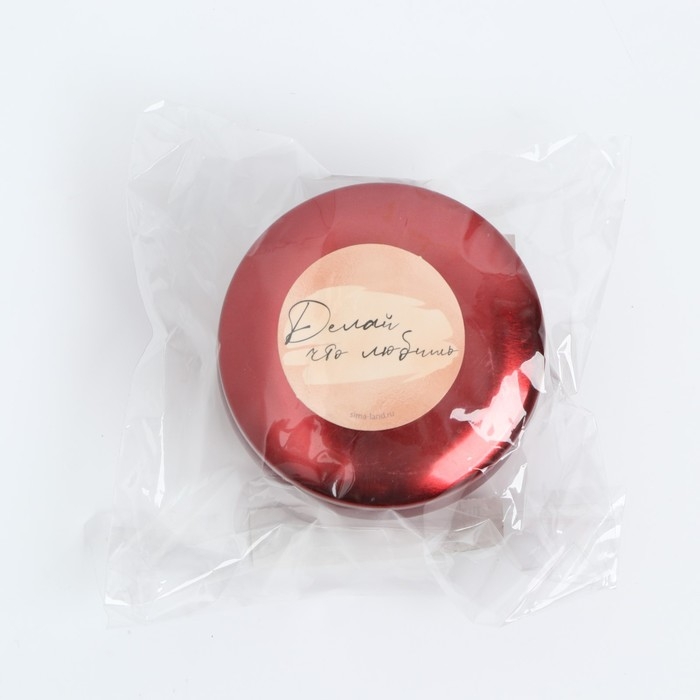 Банка для изготовления свечей с наклейкой «Делай что любишь», 6,5 х 3,8 см. Банка для изготовления свечей с наклейкой «Делай что любишь», 6,5 х 3,8 см.