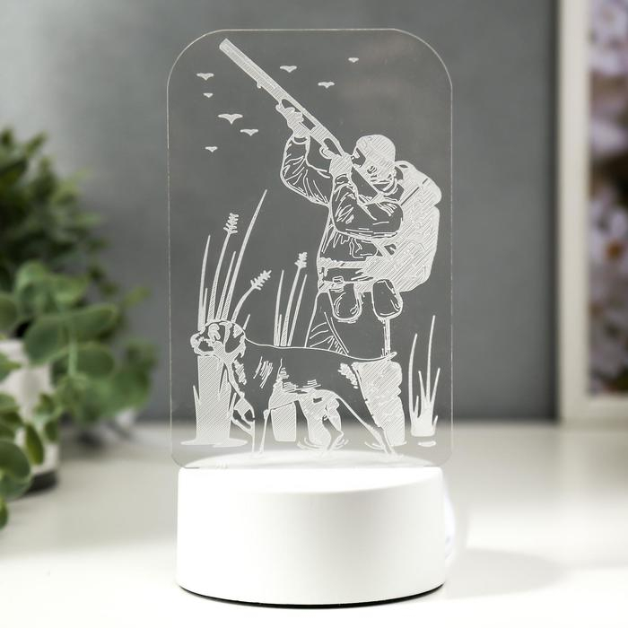 Светильник  Светильник "Охотник" LED RGB от сети 9,5х10х19,5 см RISALUX