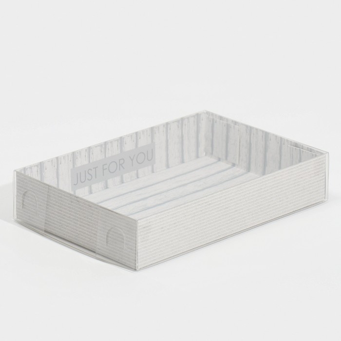 Кондитерская упаковка, коробка для макарун с PVC крышкой, Just for you, 17 х 12 х 3.5 см Кондитерская упаковка, коробка для макарун с PVC крышкой, Just for you, 17 х 12 х 3.5 см