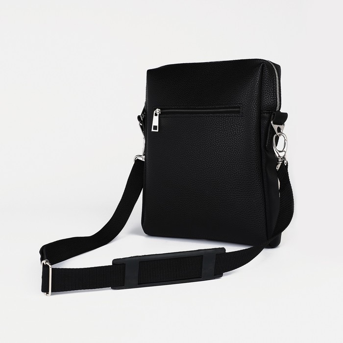 Сумка мужская через плечо TEXTURA, искусственная кожа, цвет чёрный Сумка мужская через плечо TEXTURA, искусственная кожа, цвет чёрный