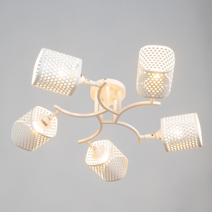 Люстра Люстра "Гвен" 5х60Вт Е27 Белый 64х25х20см