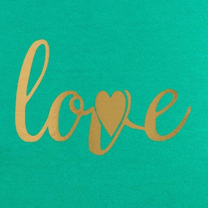 Коробка круглая с тиснением Коробка круглая с тиснением "Love"зеленая 20*20*20см