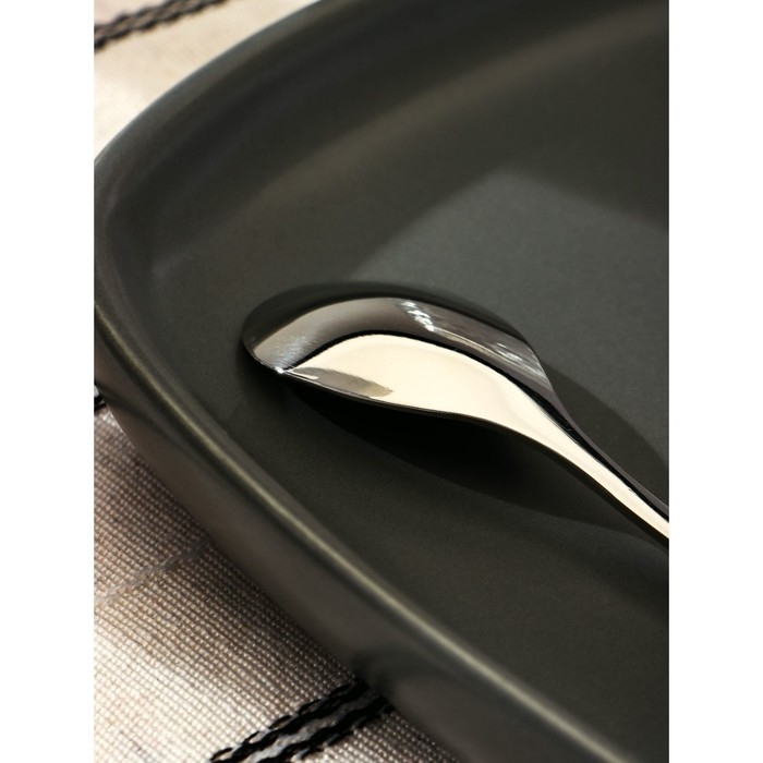 Ложка десертная из нержавеющей стали Magistro «Перо», длина 12,5 см, цвет серебряный Ложка десертная из нержавеющей стали Magistro «Перо», длина 12,5 см, цвет серебряный