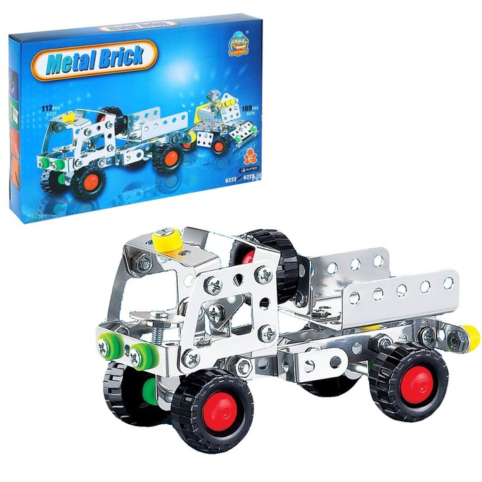 Конструктор металлический «Юный инженер», 112 деталей Конструктор металлический «Юный инженер», 112 деталей