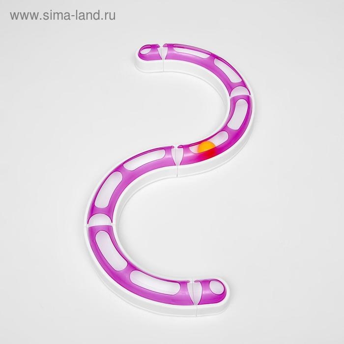 Игрушка для кошек 2 в 1  Игрушка для кошек 2 в 1 "Круг и волна" с шариком (картонная коробка), микс цветов