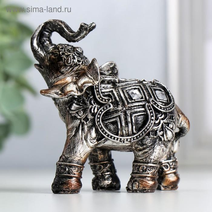 Сувенир полистоун Сувенир полистоун "Два индийских слона" набор 2 шт 8,3х7х3,5 см