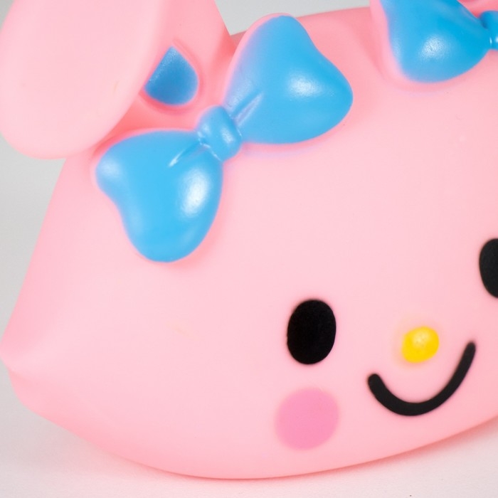 Ночник Ночник "Ушастик с бантиком" LED 1Вт 3хLR44 розовый 14х7х12,5см RISALUX