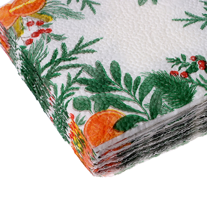 Новый год. Салфетки бумажные «Новогодний аромат», однослойные, 24х24 см, 50 шт.