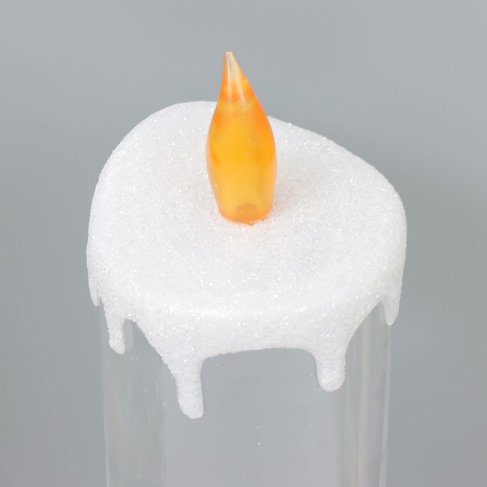 Лава-лампа Лава-лампа "Морозная свеча" LED от батареек 3хАА USB серебро 7х7х28см