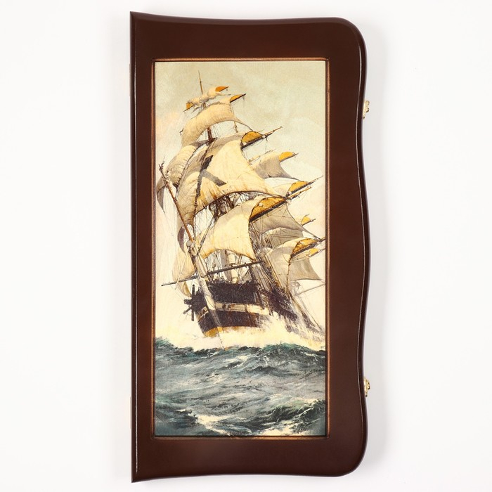 Нарды деревянные большие, с шашками Нарды деревянные большие, с шашками "Морские", 55 х 55 см