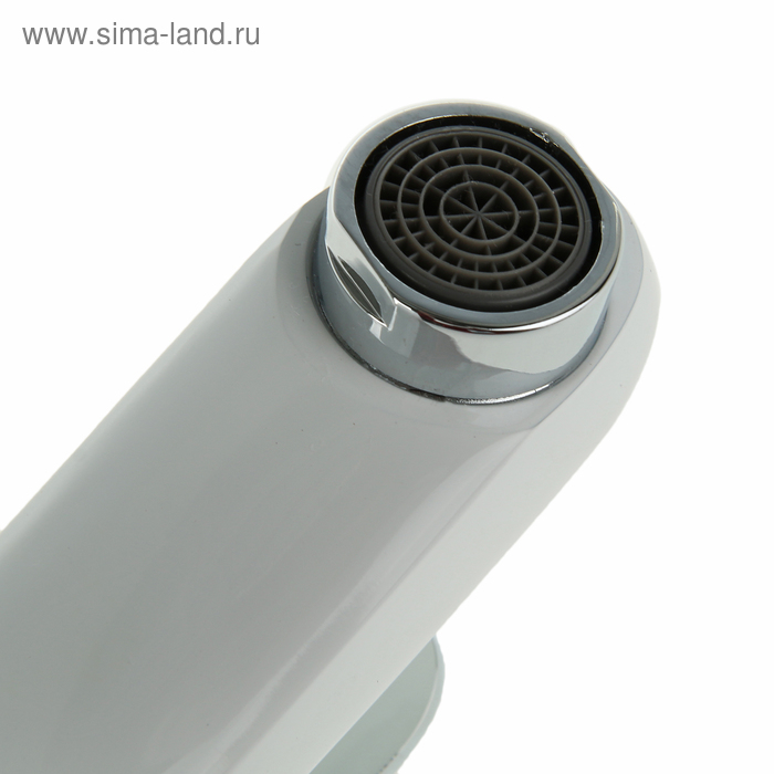 Смеситель для раковины Accoona A9067G, однорычажный, силумин, белый Смеситель для раковины Accoona A9067G, однорычажный, силумин, белый