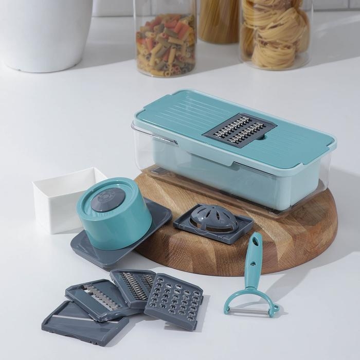 Овощерезка универсальная Mario, 12 предметов, цвет МИКС Овощерезка универсальная Mario, 12 предметов, цвет МИКС