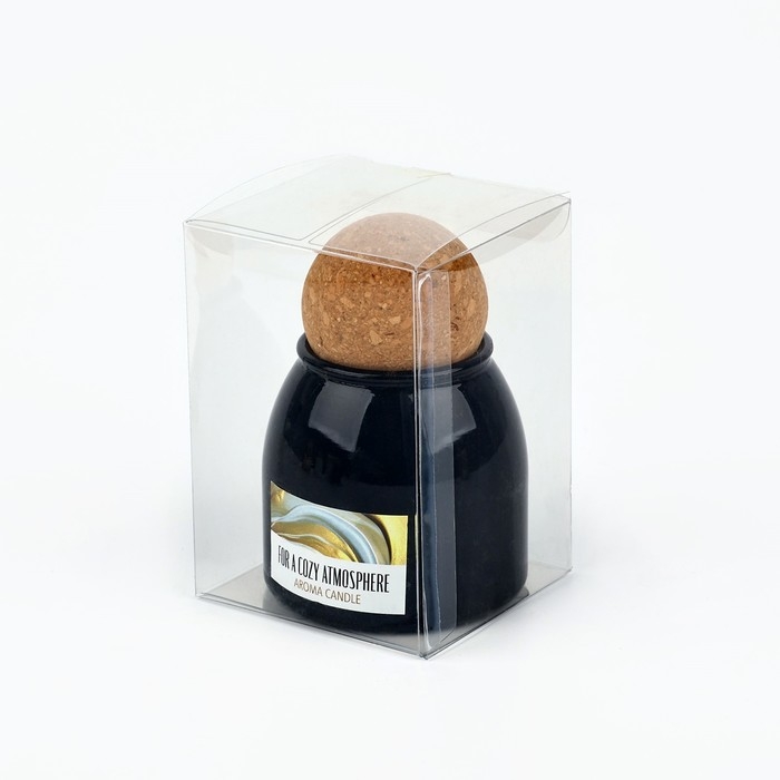 Свеча ароматическая в стекле «For a cozy atmosphere»: спелая дыня, 9 х 6,5 см.