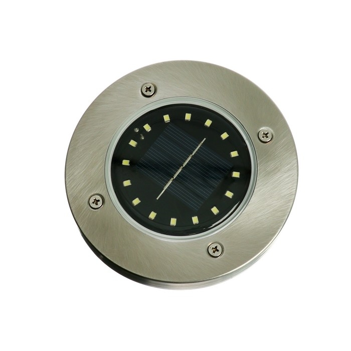 Садовый светильник на солнечной батарее, 11.5 × 13 × 11.5 см, 16 LED, свечение белое