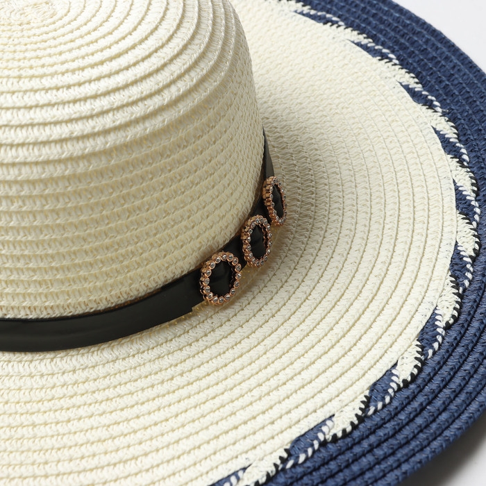 Шляпа женская MINAKU, цв. темно-синий, р-р 58 Шляпа женская MINAKU, цв. темно-синий, р-р 58