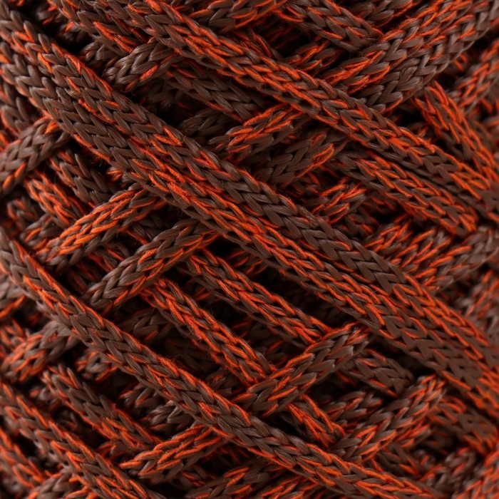 Шнур для вязания 35% хлопок,65% полипропилен 3 мм 85м/160±10 гр (Рябина/шоколад) Шнур для вязания 35% хлопок,65% полипропилен 3 мм 85м/160±10 гр (Рябина/шоколад)