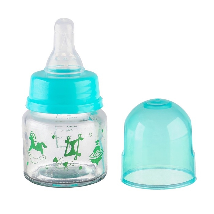 Бутылочка для кормления, классическое горло, 40 мл., от 0 мес., стекло, цвет МИКС Бутылочка для кормления, классическое горло, 40 мл., от 0 мес., стекло, цвет МИКС