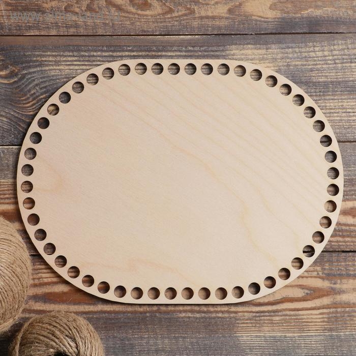 Заготовка для вязания Заготовка для вязания "Овал параллельный", донышко фанера 3 мм, 28×21 см, d=10мм