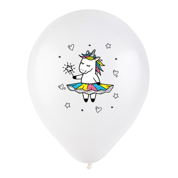 Шар латексный 12 Шар латексный 12" «Милый единорог», пастель, набор 100 шт., цвета МИКС