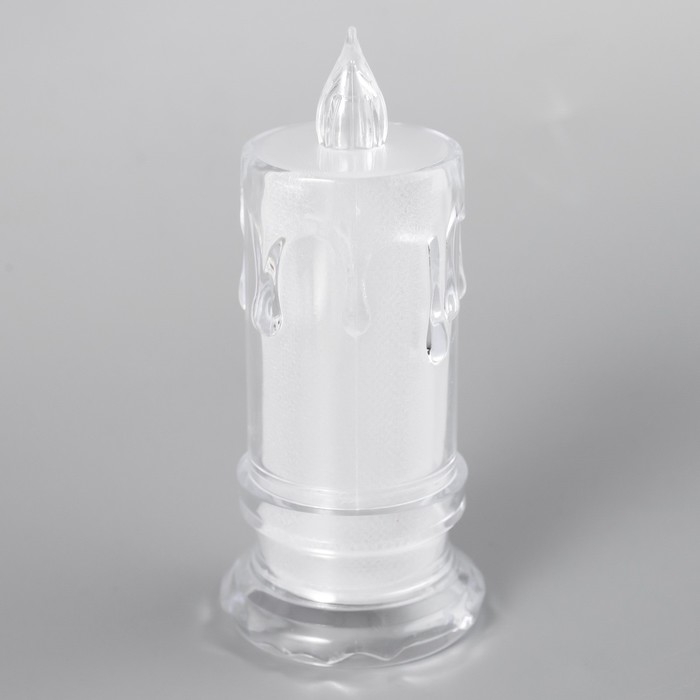 Ночник Ночник " Свеча" LED от батареек белый 4,5х4,5х11 см RISALUX