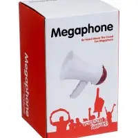 Мегафон ручной Luazon Rad-02, 5 Вт, дальность до 50 м, запись 10 сек, 3 режима, белый